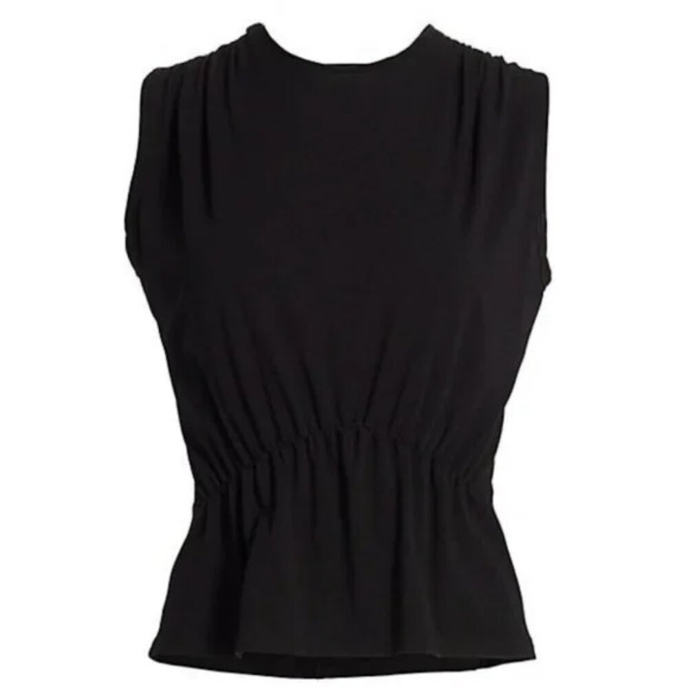 ATM Anthony Thomas Melillo Tuck Detail Sleeveless Black Tank Size Medium